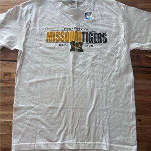 Kids College Missouri Tigers Fan White T-Shirt-medium NWOT